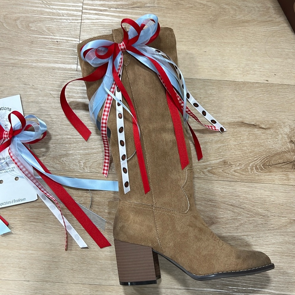 Hotty Toddy custom made boot bows